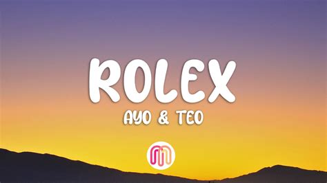 rolex letra ayo y teo español|rolex clean lyrics.